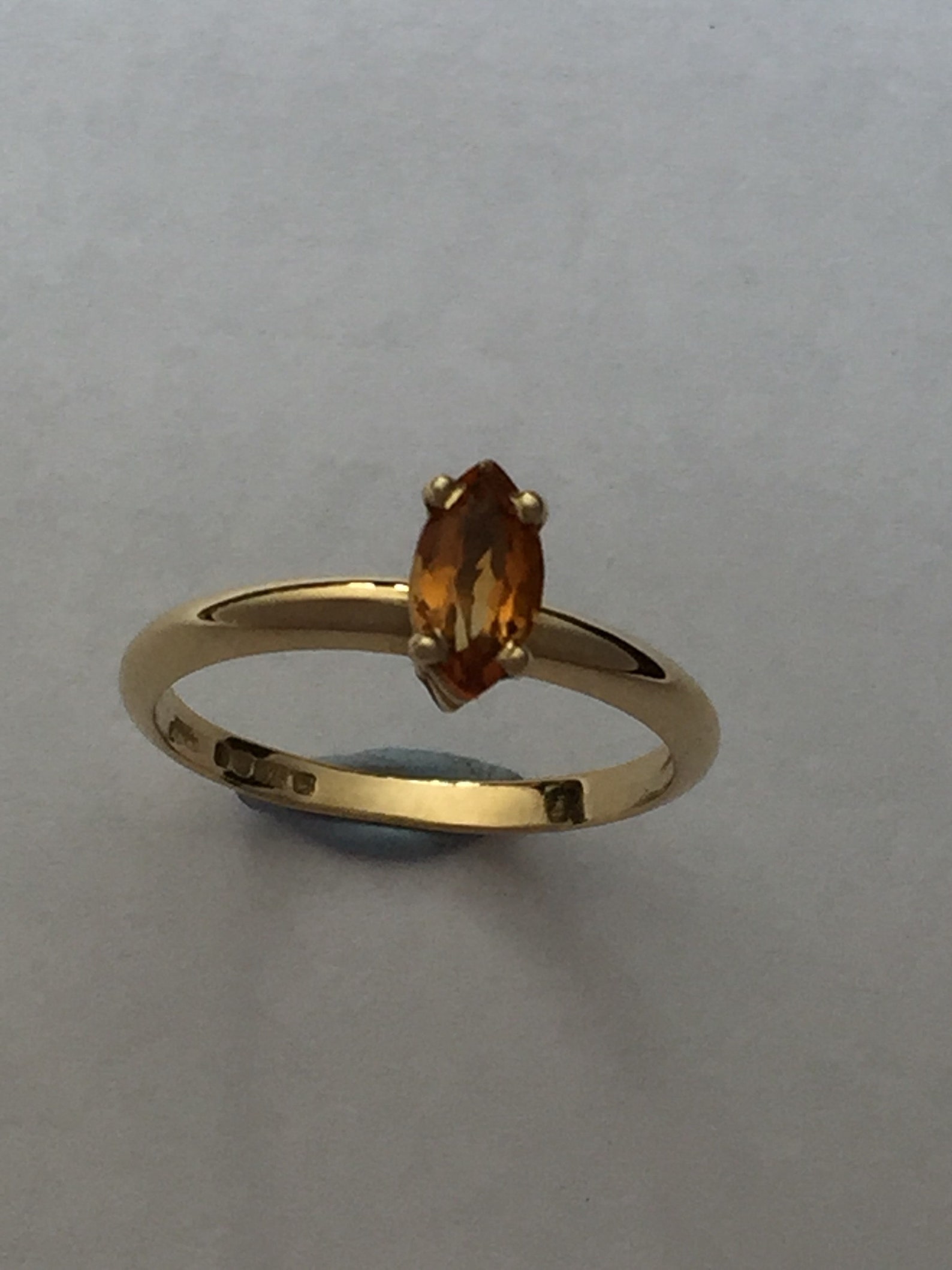 Citrine Ring in 9ct Gold Marquise Cut Gemstone Ring Fully - Etsy