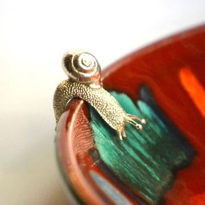 Silver Snail, Handmade Sterling Silver Hallmarked Salad Bowl Snail