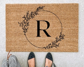 Initial Doormat, Gift for Her, Wedding gift, Housewarming gift, newlywed gift, new home gift, closing gift, custom doormat, couples gift