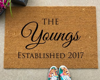 Custom Welcome Mat - Personalize Door Mat - Custom Doormat - Customized Doormat - Housewarming Gift - Unique Wedding Gift