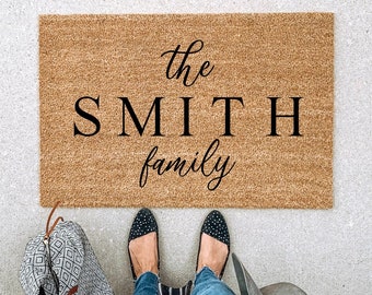 Welcome Mat, Custom Doormat, Housewarming Gift, Wedding Gift, Gift for couples, Anniversary Gift, Personalized Doormat, Door Mat