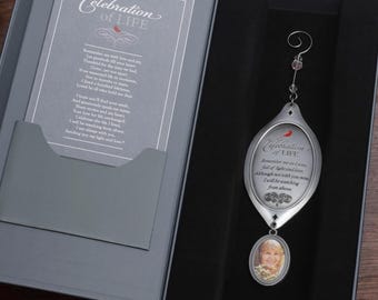 Crystal Photo Ornament, Celebration of Life Memorial Gift