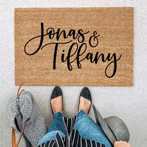 Couples Name Doormat Last Name Doormat Housewarming Gift Wedding Gift Custom Doormat Anniversary Personalized Doormat Welcome mat