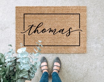 LARGE Custom Doormat, Last Name Doormat, Housewarming Gift, Wedding Gift, Gift for couples, Anniversary Gift, Personalized Doormat, Door Mat