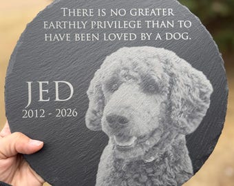 Dog Sympathy Gift, Pet Photo, Dog Memorial Garden Stone, Pet Memorial Gift, In Memory, Dog Pet Loss, Bereavement Gift, Dog Headstone, Loss