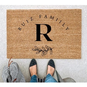 Custom Doormat, door mat, Wedding gift, Housewarming gift, newlywed gift, new home gift, closing gift, custom doormat, couples gift