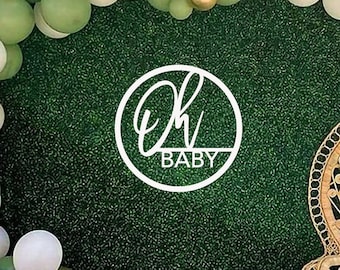 Oh Baby Wood Sign: Baby Shower Backdrop Decor
