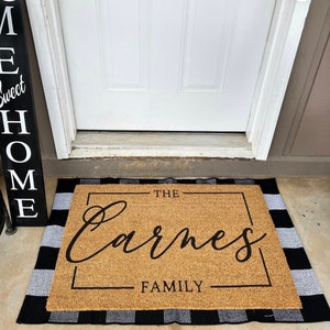 Housewarming Gift, Custom Doormat, Last Name Doormat, Wedding Gift, Custom Door mat, Anniversary Gift, Personalized Doormat, Door Mat image 7