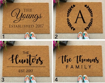 Custom Door Mat, Personalized Doormat, Door Mat, Doormat, housewarming gift, custom Rug, Customized Doormat, Newlywed Gift, Coir Doormat