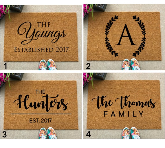 Custom Door Mat Personalized Doormat Door Mat Doormat Housewarming Gift Custom Rug Customized Doormat Newlywed Gift Coir Doormat
