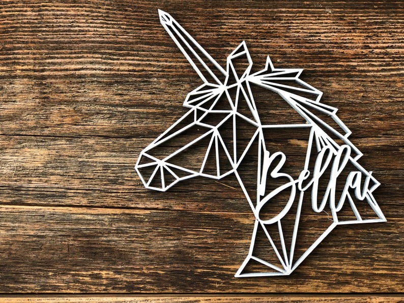 Personalized Horse Christmas Ornament, Laser Cut Wood Ornament, Customized Ornament, Christmas Ornament, Geometric Shaped Animal, Unique image 5