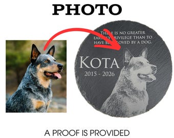 Dog Sympathy Gift, Dog Photo, Dog Memorial Garden Stone, Pet Memorial Gift, In Memory, Dog Pet Loss, Bereavement Gift, Dog Headstone, Loss
