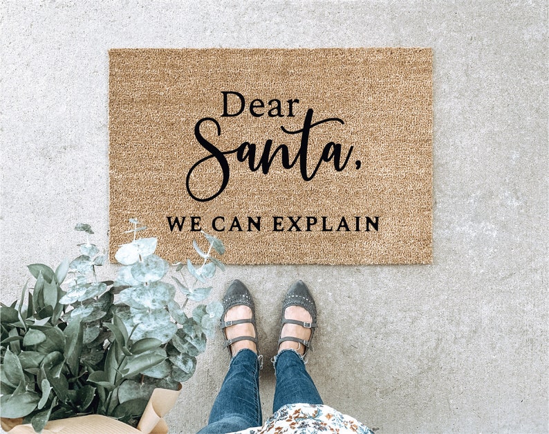BlackButterflySigns Dear Santa Coir Doormat - Thumbnail 4