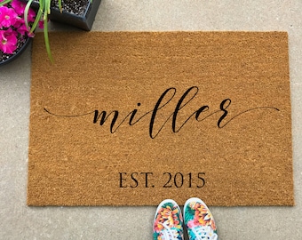 LARGE Custom Doormat, Closing Gift, Housewarming Gift, Wedding Gift, Custom Doormat, Anniversary Gift, Personalized Doormat, Newlywed Gift