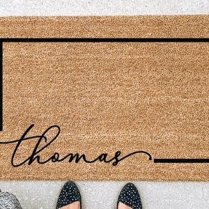 Welcome Mat Custom Doormat Housewarming Gift Wedding Gift Gift for couples Anniversary Gift Personalized Doormat Door Mat