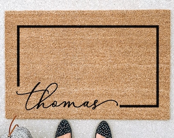 Welcome Mat Custom Doormat Housewarming Gift Wedding Gift Gift for couples Anniversary Gift Personalized Doormat Door Mat