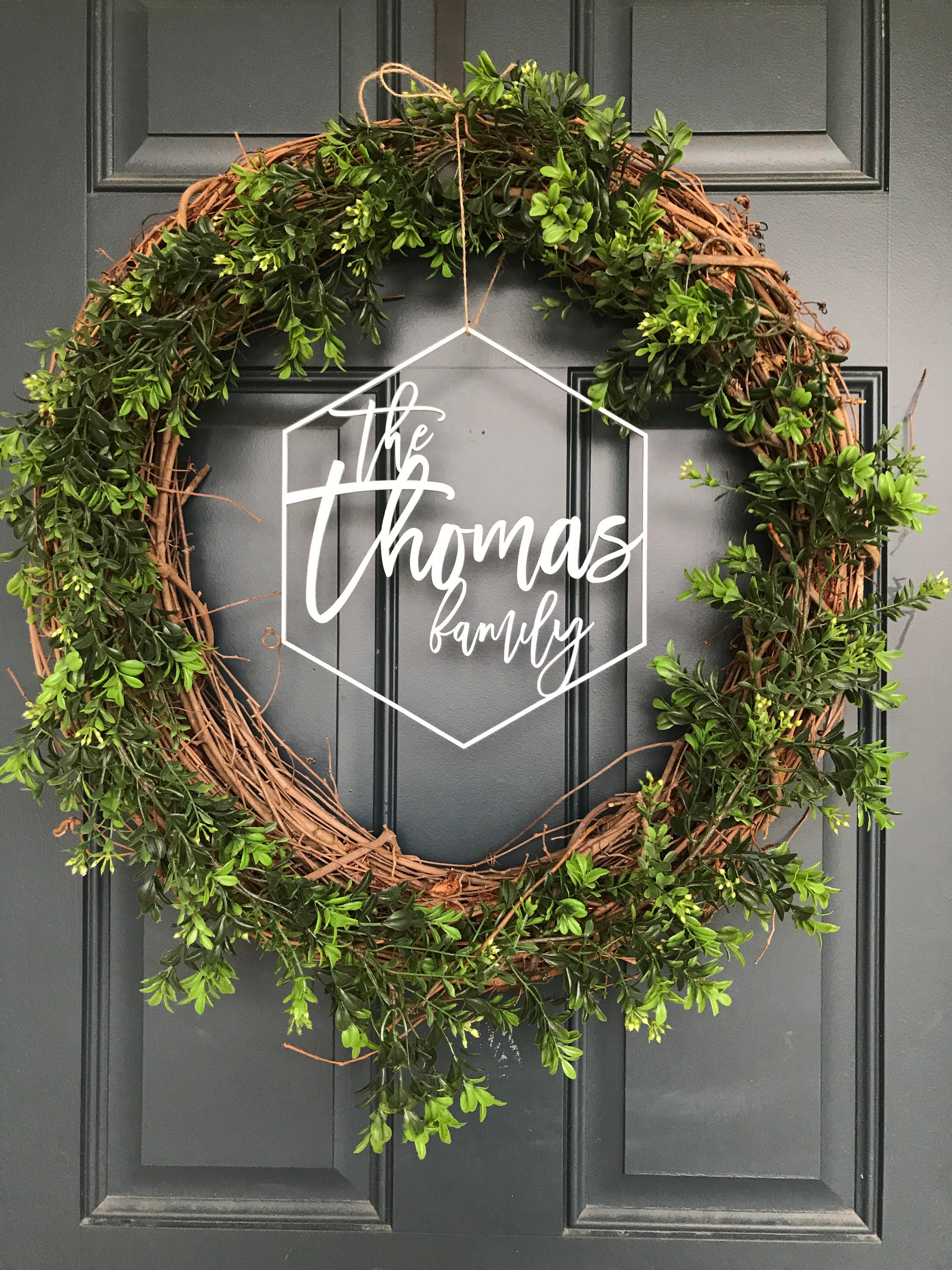 Last Name Sign Laser Cut Wood Sign Family Wood Sign Unique Etsy