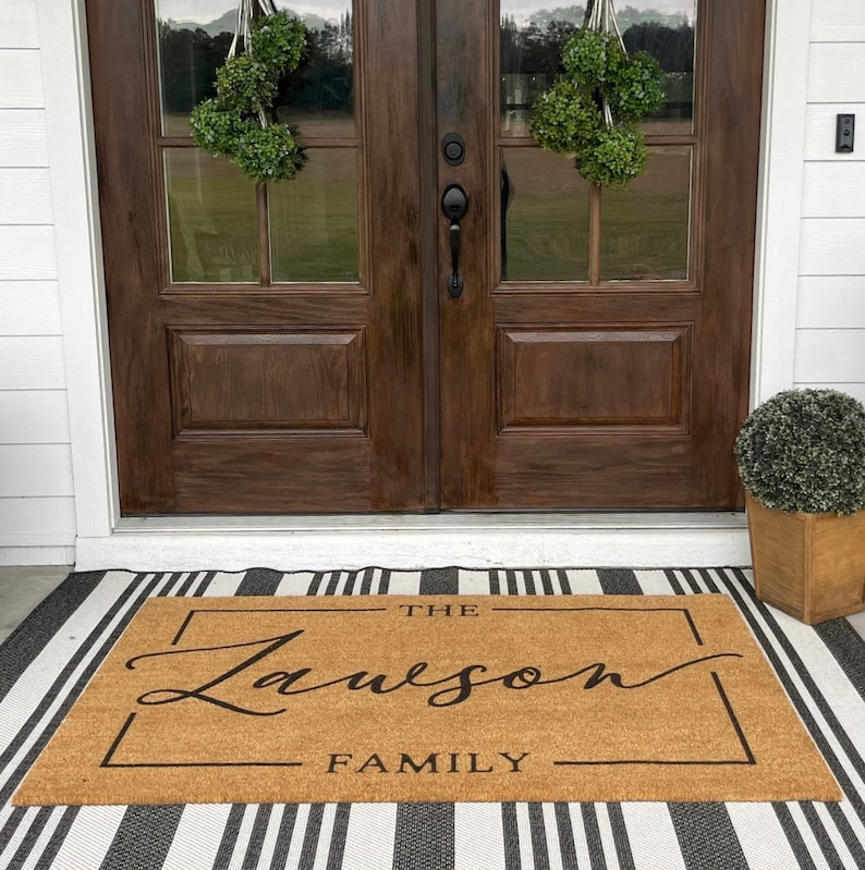 Housewarming Gift, Custom Doormat, Last Name Doormat, Wedding Gift, Custom Door mat, Anniversary Gift, Personalized Doormat, Door Mat image 6