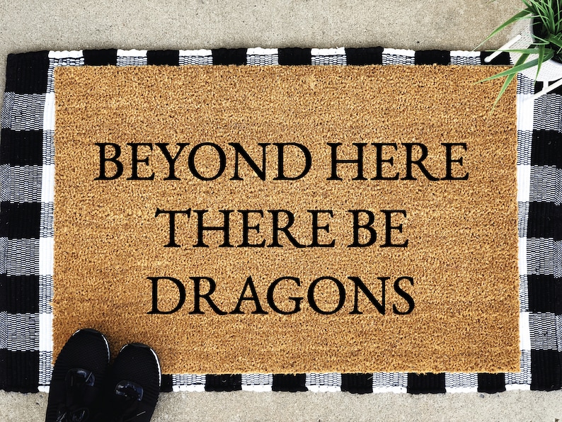 BlackButterflySigns Dragon Doormat