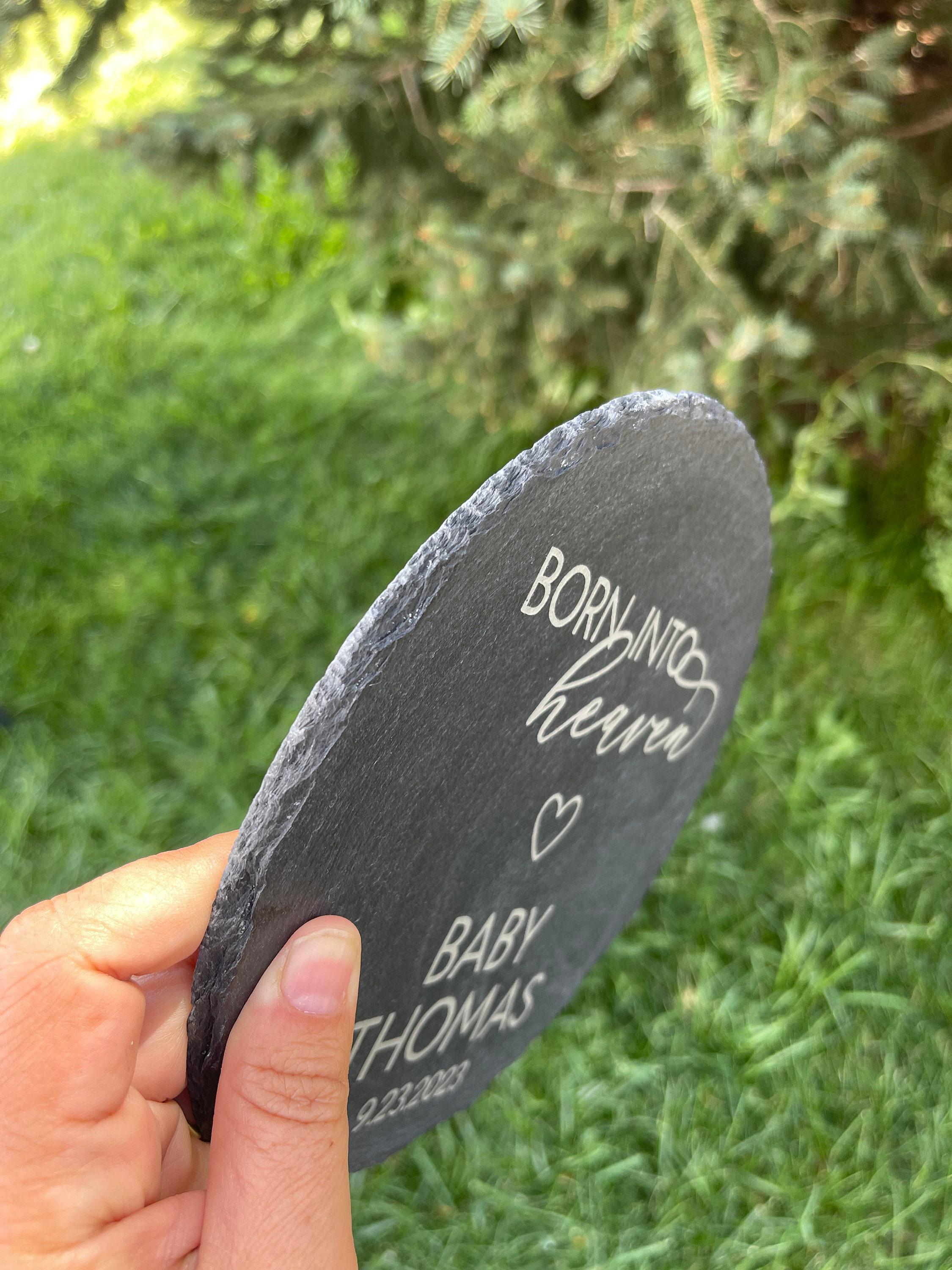 Baby Memorial Grave Marker: Infant Newborn Miscarriage Granite Headstone | Temporary Grave Marker | Garden Stone Sympathy Gift | Baby Loss