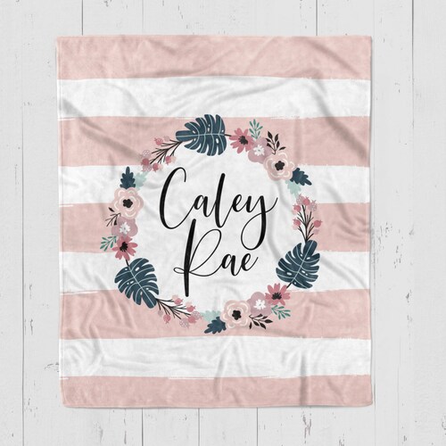 Personalized Baby Blanket Boy Baby Name Blanket Custom Baby Etsy