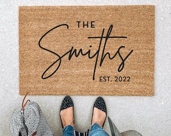 Custom Doormat, Door mat, coir doormat, Welcome Mat, Wedding Gift, Customized Doormat, Newlywed Gift, Housewarming Gift