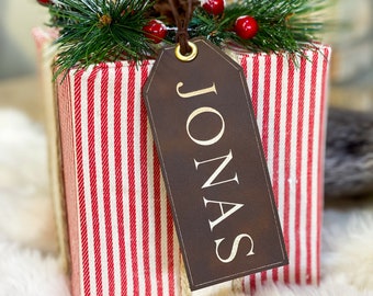 Stocking Tag, Personalized Gift Tag, Leather Gift Tag, Custom Gift Tag, Christmas Gift Tag, Luxurious Gift Tag, custom Tag