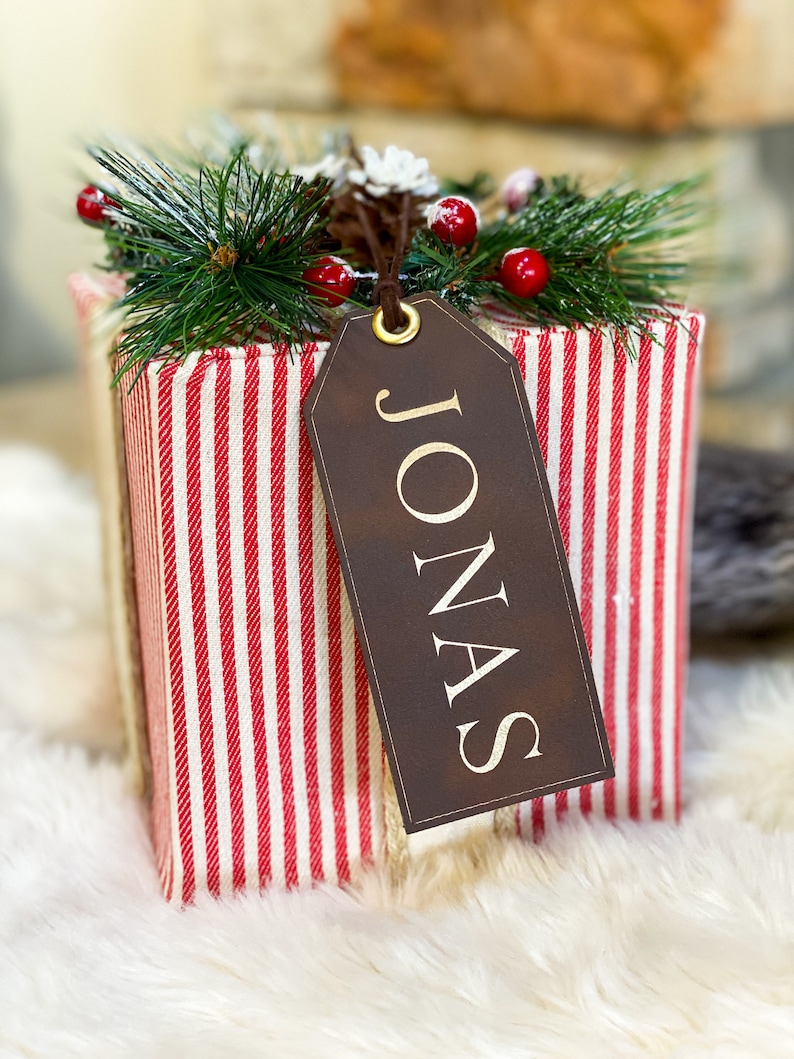 Personalized Gift Tag Leather Gift Tag Custom Gift Tag Etsy