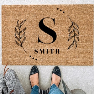 Custom Coir Doormat: Personalized Family Name Welcome Mat