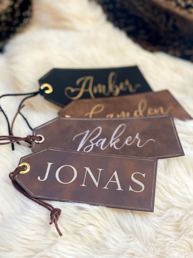 Personalized Gift Tag Leather Gift Tag Custom Gift Tag Etsy