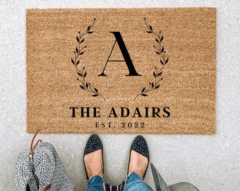 Welcome Mat, Custom Doormat, Housewarming Gift, Wedding Gift, Gift for couples, Anniversary Gift, Personalized Doormat, Door Mat