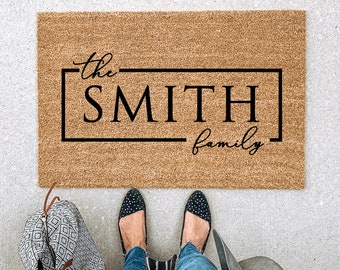 LARGE Custom Doormat - Housewarming Gift - Closing Gift - Custom Doormat - Unique Home Gift - Personalized Welcome Mat