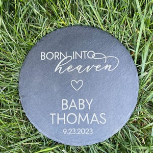 Personalized Infant Loss Memorial Stone: Engraved Slate Remembrance Gift