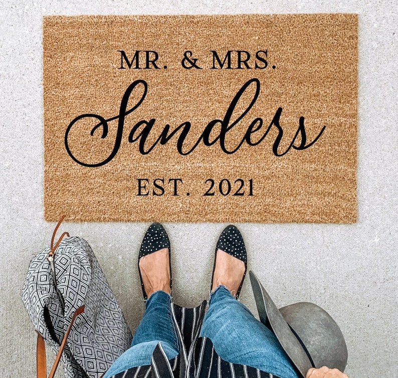 Mat Custom Doormat Housewarming Gift Wedding Gift Etsy