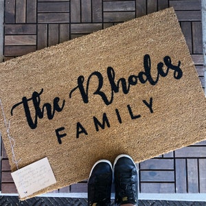 Custom Coir Doormat: Personalized Newlywed Gift