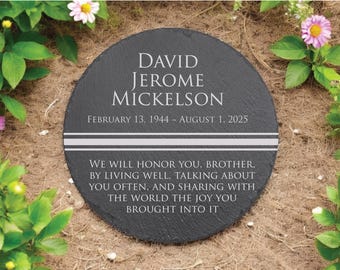 Masculine memorial gift for brother, memorial stone, in memory of, loss of loved one, loss gift, headstone, grave marker, loss of father