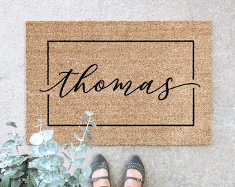 LARGE Custom Doormat, Last Name Doormat, Housewarming Gift, Wedding Gift, Custom Doormat, Anniversary Gift, Personalized Doormat, Door Mat