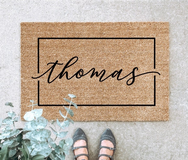 LARGE Custom Doormat, Last Name Doormat, Housewarming Gift, Wedding Gift, Custom Doormat, Anniversary Gift, Personalized Doormat, Door Mat