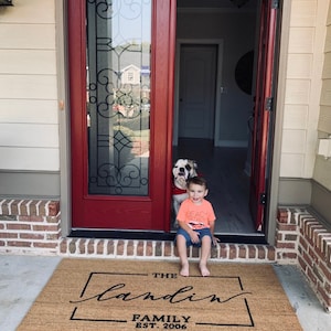 X-Large Double Door Coir Doormat: Personalized Welcome Mat (36&quot;x60&quot;)