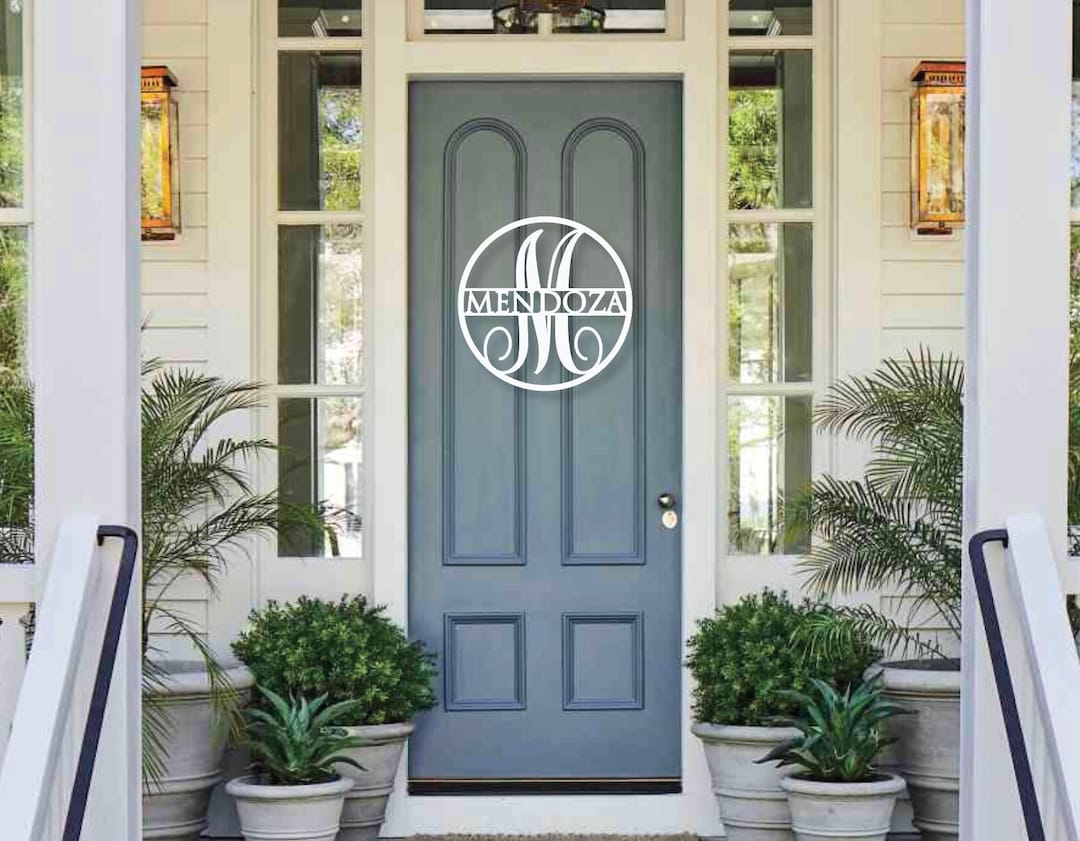 Front Door Decor | Last Name/family | Year Round Wreath | Door Hanger ...