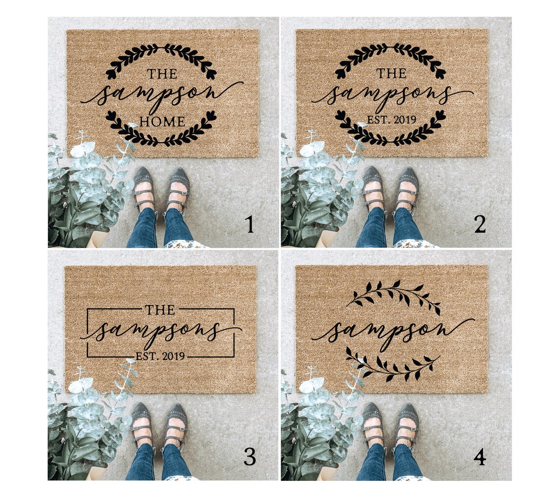 LARGE Custom Doormat Gift for Parents Custom Doormat Etsy