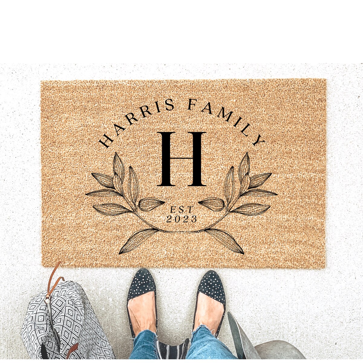 Modern Doormat Welcome Mat,custom Door Mat Housewarming Gift Wedding Gift Gift for Couples Anniversary Gift Personalized Doormat - Etsy
