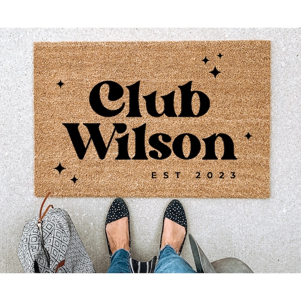 Wedding Gift For Couples Custom Welcome Door Mat With Family Name Housewarming Newlywed Gift Home Decor Personalized Doormat Gift - UK