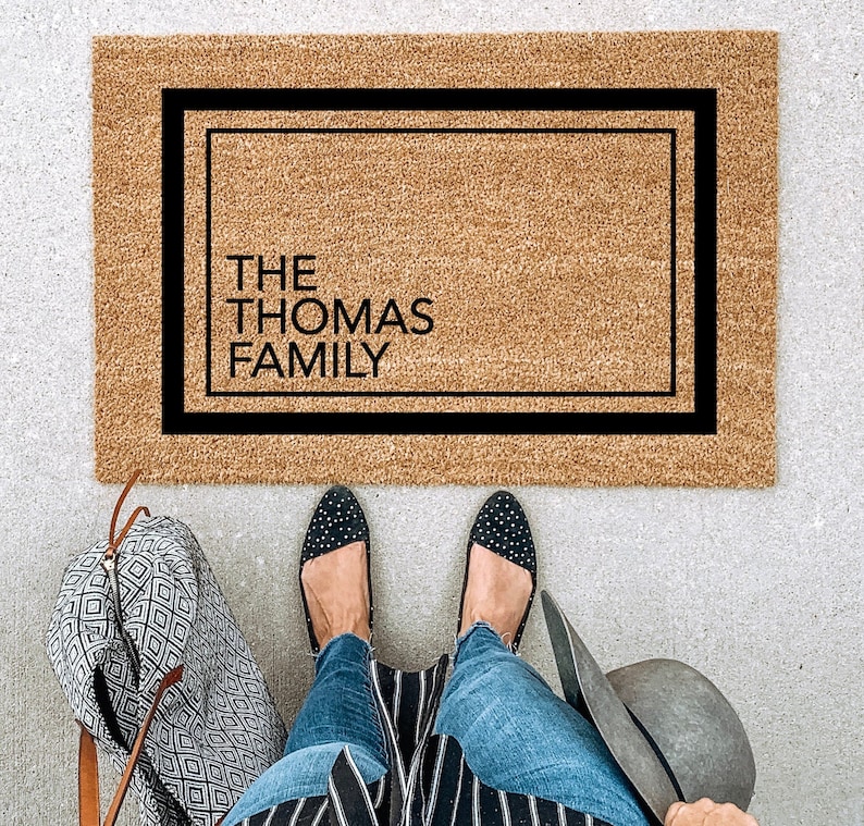 Mat Custom Doormat Housewarming Gift Wedding Gift Gift Etsy