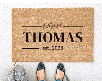 Welcome Mat Custom Doormat Housewarming Gift Wedding Gift Gift for couples Anniversary Gift Personalized Doormat Door Mat