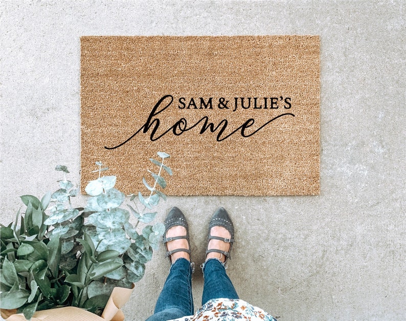 LARGE Custom Doormat, Last Name Doormat, Housewarming Gift, Wedding Gift, Gift for couples, Anniversary Gift, Personalized Doormat, Door Mat image 4