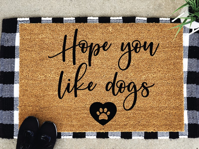 Hope You Like Dogs Doormat Large Doormat Custom Door Mat - Etsy