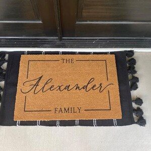Housewarming Gift, Custom Doormat, Last Name Doormat, Wedding Gift, Custom Door mat, Anniversary Gift, Personalized Doormat, Door Mat image 5