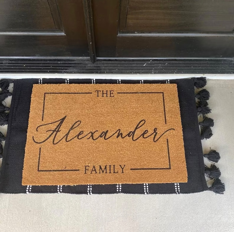 Housewarming Gift, Custom Doormat, Last Name Doormat, Wedding Gift, Custom Door mat, Anniversary Gift, Personalized Doormat, Door Mat image 5