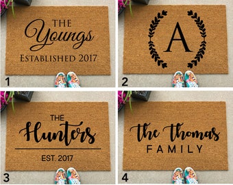 Large Welcome Mat - Housewarming Gift - Closing Gift - Custom Doormat - Personalized Welcome Mat - Unique Gift - Wedding Gift - Closing Gift